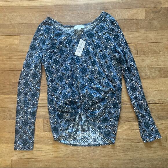LOFT Tops - NWT Loft long sleeve tie front blouse shirt top size XS b9